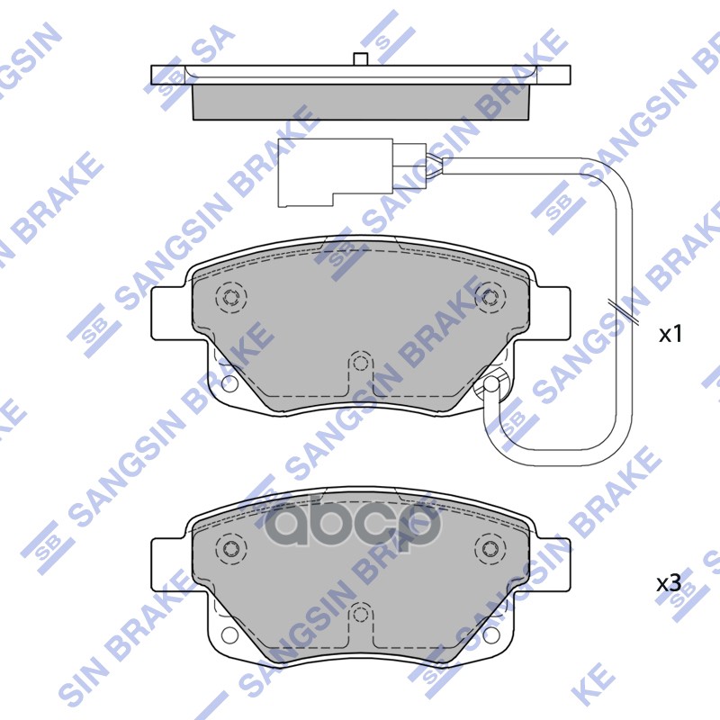 Колодки торм.диск.задн. FORD TRANSIT 06-14 Sangsin brake арт. sp4404