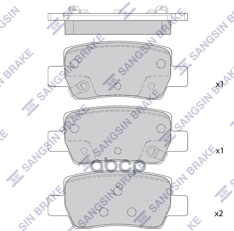Колодки задние HYUNDAI SONATA 2020-, ELANTRA 2020- (с электрон ручником) SP4462 Sangsin brake арт. SP4462