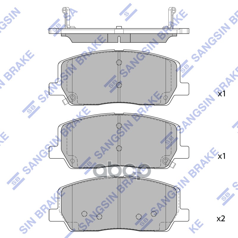 Колодки передние HYUNDAI GENESIS GV80 (JX) SP4467 Sangsin brake арт. SP4467