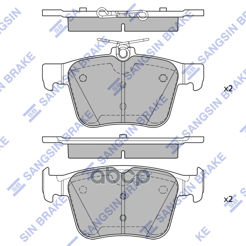 Колодки тормозные передние SP4521 SP4521 Sangsin brake арт. SP4521