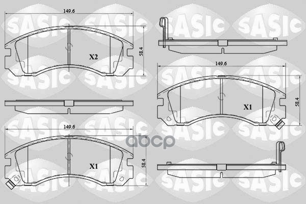Колодки тормозные дисковые комплект MITSUBISHI GALANT IV-VI, PAJERO II-III, PEUGEOT 4007 6210059 Sasic арт. 6210059