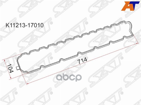Прокладка клапанной крышки Toyota Land Cruiser (J100,J80) 84-23 / Land Cruiser Prado 87-96 1HDFT;1HD Sat арт. K11213-17010