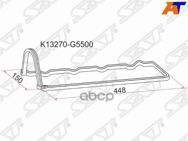 Прокладка клапанной крышки Nissan Bluebird 84-91 / Caravan 86-12 LD20;LD20T Sat арт. K13270-G5500