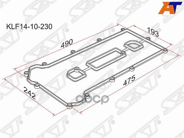 Прокладка клапанной крышки MZ LF, L3, Mazda 6/Atenza GG/GY, Premacy CP 02- Sat арт. KLF14-10-230
