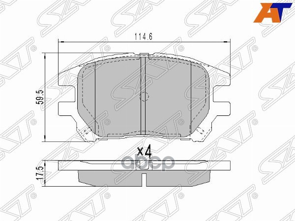 Колодки тормозные (Спереди) Lexus RX 97-03 / Toyota Harrier (XU10) 97-03 Sat арт. ST-04465-48050
