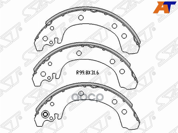 Колодки тормозные барабанные Toyota Matrix 02-07 / Voltz 02-04 Sat арт. ST-04495-02050