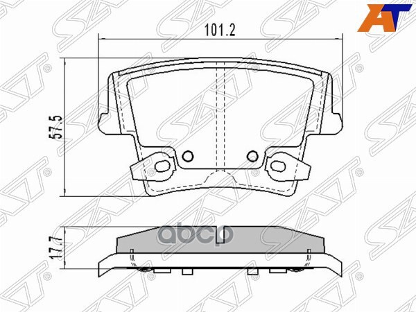 Колодки тормозные (Сзади) Chrysler 300C 04-11 / Dodge Challenger 08- Sat арт. ST-05139191AA