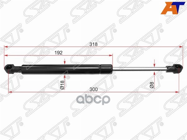 Амортизатор крышки багажника Ford Mondeo 00-07 (Справа=Слева) Sat арт. ST-1117246