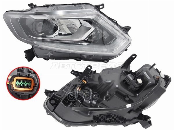 Фара Nissan X-Trail 13-17 (Справа/ LED/ ДХО/ С электрокорректором) Sat арт. ST-115-1135R