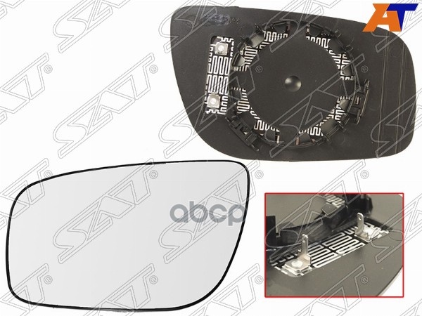Полотно зеркала Mercedes-Benz E-Class 06-09 (Слева/ Обогрев/ асферическое) Sat арт. ST-121-0051
