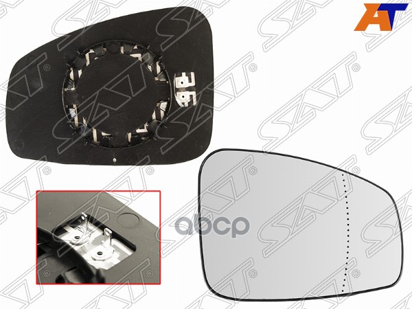 Полотно зеркала Renault Fluence 09-17 / Megane 08-16 (Справа/ Обогрев/ асферическое) Sat арт. ST-121-0066