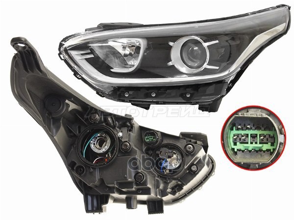 Фара Kia Cerato 18-21 (Слева/ Галоген/ С электрокорректором) Sat арт. ST-123-1153L