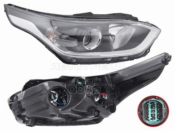 Фара Kia Ceed 18-21 (Справа/ Галоген/ ДХО/ С электрокорректором) Sat арт. ST-13-0042