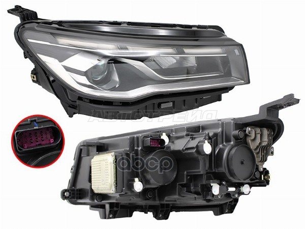 Фара Geely Emgrand 21- (Справа/ LED/ ДХО/ С электрокорректором) Sat арт. ST-13-GLEMDR