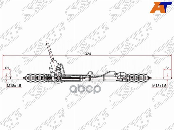 Рейка рулевая Ford Mondeo 07-15 / Volvo S80 06-10 Sat арт. ST-1749757