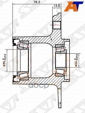 Ступичный узел Mercedes-Benz C-Class 04-15 / E-Class 09-17 (Справа=Слева/ Спереди) Sat арт. ST-2043300625