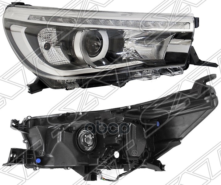 Фара Toyota Hilux Pick Up 15-20 (Справа/ LED/Галоген/ ДХО/ С электрокорректором) Sat арт. ST-212-11AMR