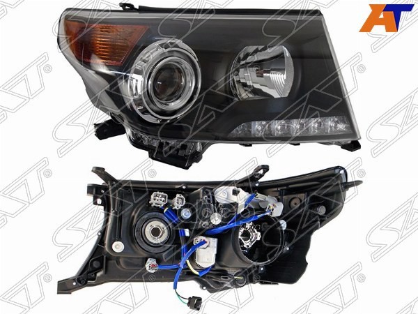 Фара Toyota Land Cruiser (J200) 07-15 (Справа/ Ксенон/Галоген/ ДХО/ С электрокорректором/ черная Bro Sat арт. ST-212-11U5BR