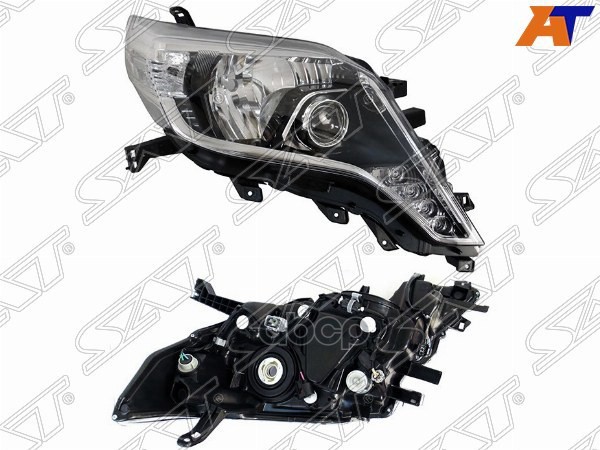 Фара Toyota Land Cruiser Prado (J150) 13-17 (Справа/ LED/Галоген/ ДХО/ С электрокорректором) Sat арт. ST-212-11Y5R