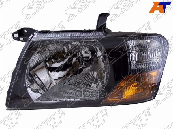 Фара Mitsubishi Pajero 99-03 (Слева/ Галоген/ Ручная регулировка/ черная) Sat арт. ST-214-1159BL