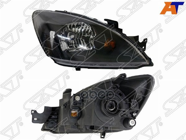 Фара Mitsubishi Lancer 02-10 (Справа/ Ручная регулировка/ чёрная) Sat арт. ST-214-1172BR
