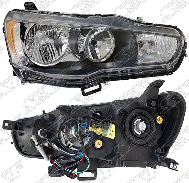 Фара Mitsubishi Lancer 07-17 (Справа/ Галоген/ С электрокорректором) Sat арт. ST-214-1190R