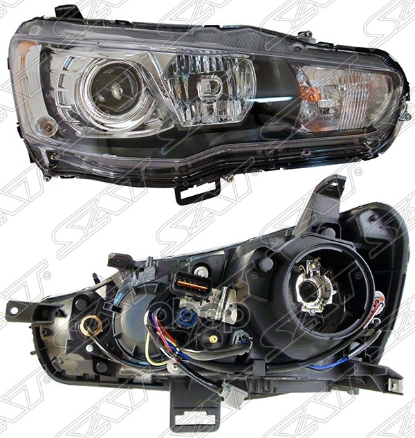 Фара Mitsubishi Lancer 07-17 / Lancer Evolution 07-17 (Справа/ Ксенон/Галоген/ С электрокорректором) Sat арт. ST-214-1191R
