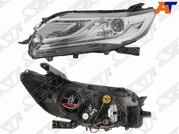 Фара Mitsubishi Pajero Sport 16-21 (Слева/ Галоген/ ДХО/ С электрокорректором) Sat арт. ST-214-11AGL