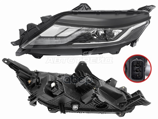 Фара Mitsubishi L200 18- (Слева/ LED/ ДХО/ С электрокорректором) Sat арт. ST-214-11ALDL
