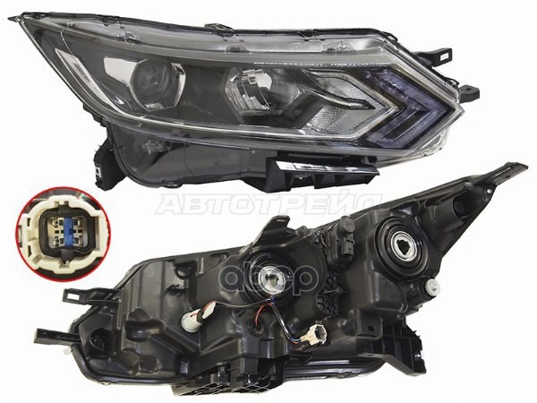 Фара Nissan Qashqai 17-22 (Справа/ Галоген/ ДХО/ С электрокорректором) Sat арт. ST-215-11AKR-LDEM2
