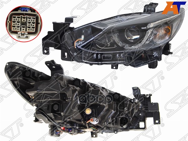 Фара Mazda 6 15-18 / Atenza 15-18 (Слева/ LED/ С электрокорректором) Sat арт. ST-216-1172L