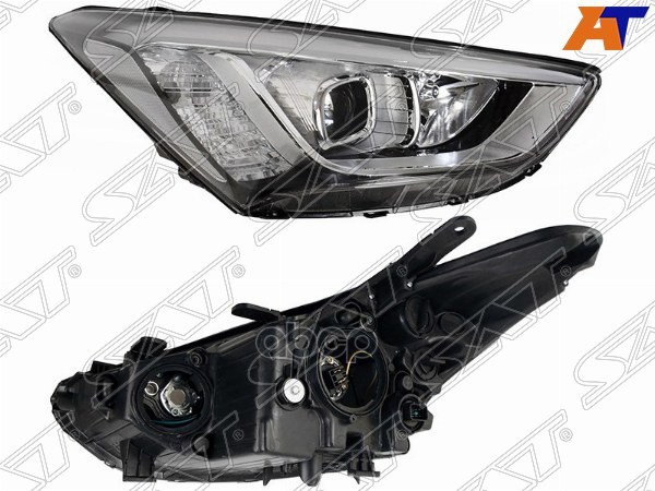 Фара Hyundai Santa Fe 12-15 / Grand Santa Fe 13-16 (Справа/ Галоген/ ДХО/ Ручная регулировка) Sat арт. ST-221-1167R