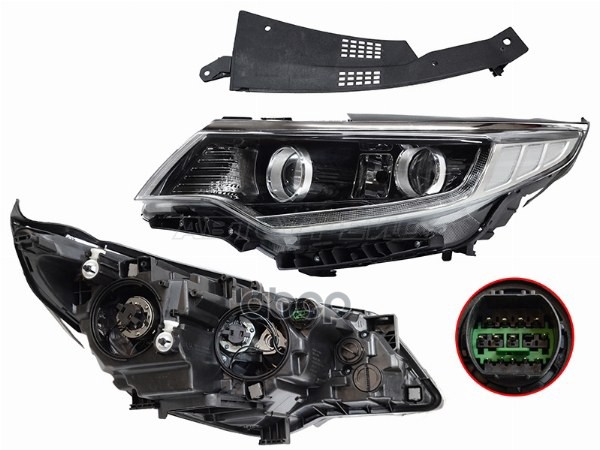 Фара Kia Optima 16-18 (Слева/ Галоген/ ДХО/ С электрокорректором/ GT) Sat арт. ST-223-1163L-MLDEM2