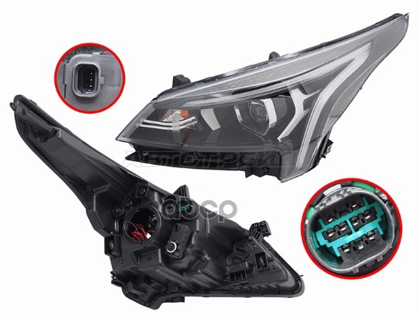 Фара Kia Rio 20-22 / Rio X-Line 20-22 (Слева/ ДХО/ С электрокорректором/ Линза) Sat арт. ST-223-11R20DL