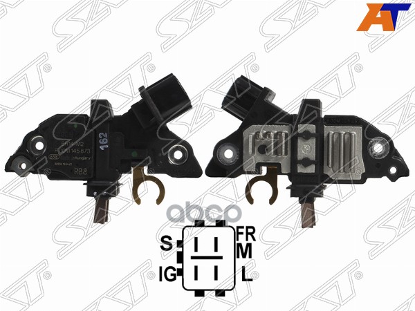 Реле-регулятор напряжения генератора TOYOTA AVENSIS 00-08/COROLLA 03-09/Hiace #H1#/#H2# 2.5D 01- 2KD Sat арт. ST-235-0014