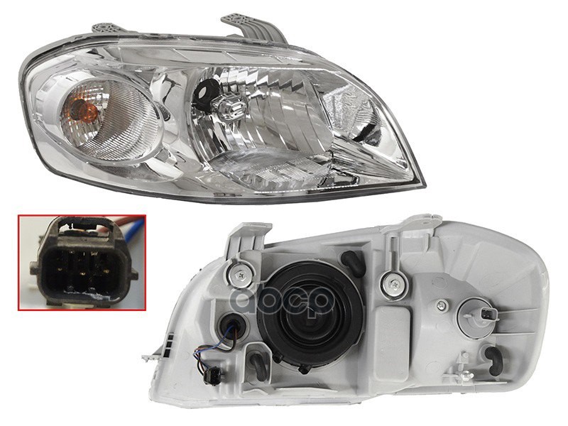 Фара Chevrolet Aveo 05-11 / Daewoo Gentra 05-11 (Справа/ С электрокорректором/ 4D SED) Sat арт. ST-235-1104R-EM