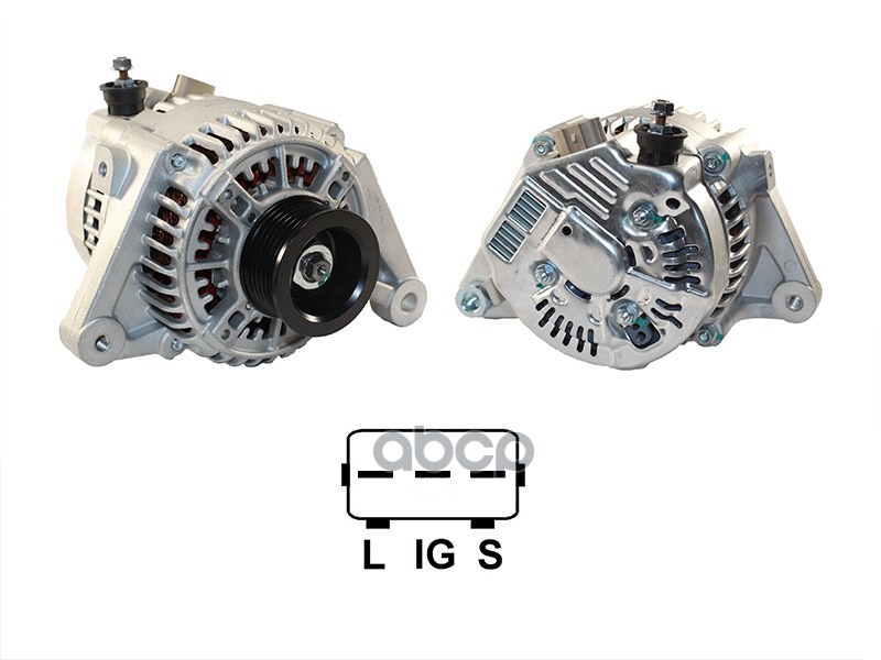 Генератор TOYOTA COROLLA/FIELDER 1.4-1.8 02-/CELICA/RAV4 1.8 00- 1/3/4ZZ 12V 80A(восстановленный) Sat арт. ST-27060-22180