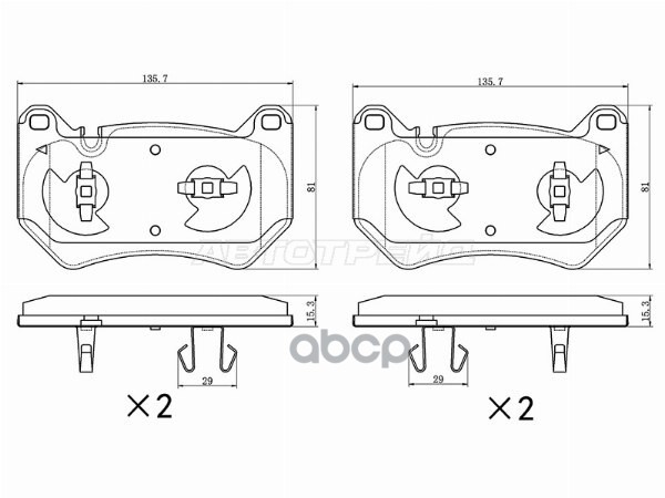 Колодки тормозные (Спереди) Audi Q5 16-20 Sat арт. ST-28-0143