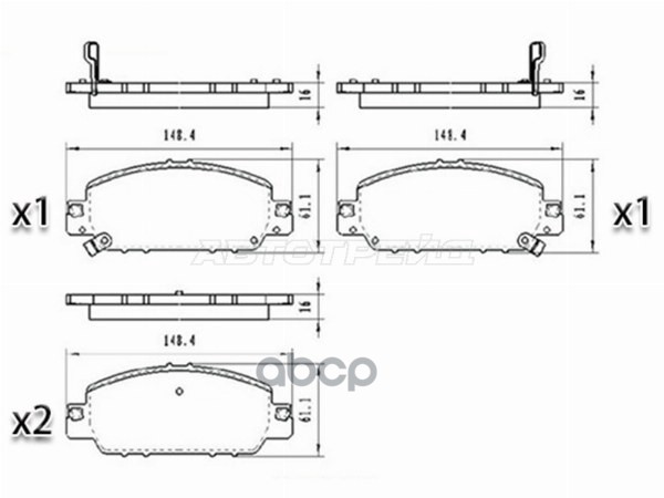 Колодки тормозные (Спереди) Honda Freed 16-24 Sat арт. ST-28-0170