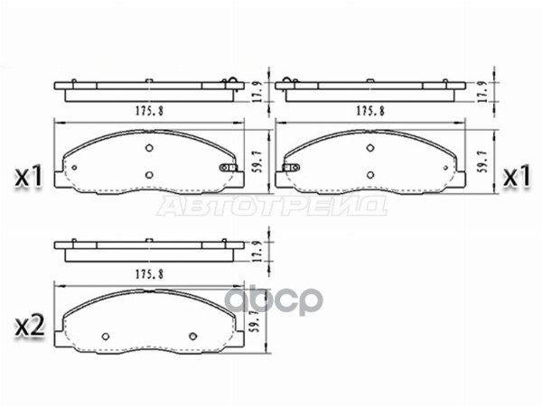 Колодки тормозные (Спереди) ГАЗ Газель NEXT 12- Sat арт. ST-28-0175