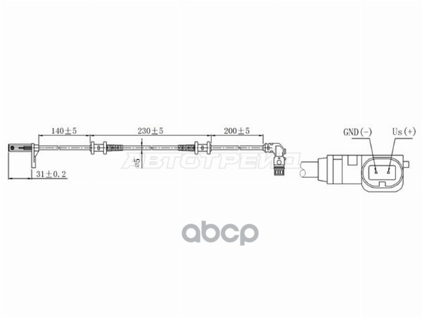 Датчик ABS (Спереди/ Справа=Слева) Mercedes-Benz C-Class 00-08 / CLK-Class 02-10 Sat арт. ST-31-0063
