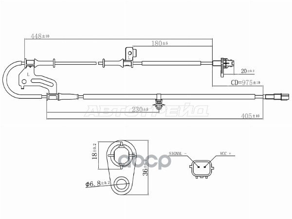Датчик ABS (Спереди/ Слева) Hyundai Creta 15-21 Sat арт. ST-31-0088
