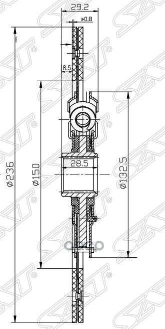 Диск сцепления TOYOTA CAMRY/RAV4 2.0-2.4 01-/HIACE 2.0-2.4 90-03 Sat арт. ST-31250-26200