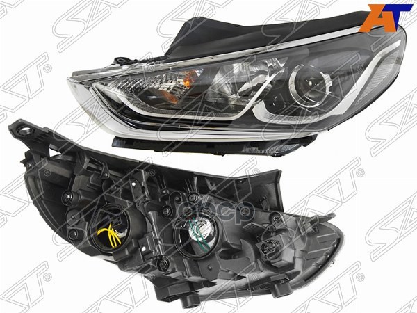 Фара Hyundai Sonata 17-19 (Слева/ Галоген/ С электрокорректором) Sat арт. ST-321-1115LMLDH