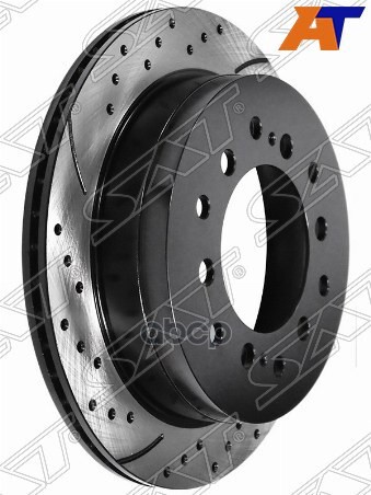 Комплект дисков тормозных зад перфорированные TOYOTA LAND CRUISER PRADO 120/95 Sat арт. ST-42431-60200PF