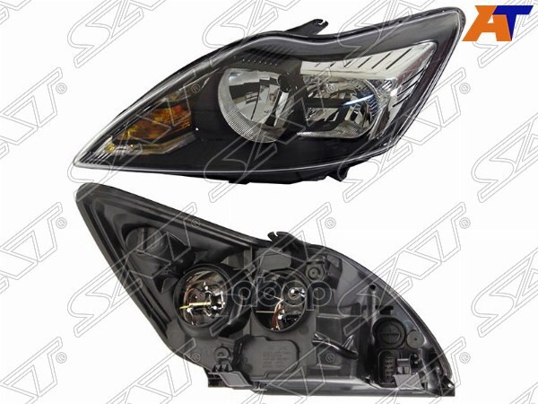Фара Ford Focus 07-11 (Слева/ Галоген/ С электрокорректором/ Чёрная) Sat арт. ST-431-1181LMLDEM2