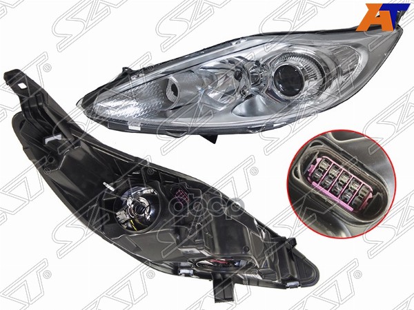 Фара Ford Fiesta 08-12 (Слева/ Галоген/ С электрокорректором) Sat арт. ST-431-1188LMLDEM