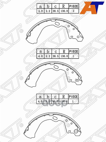 Колодки тормозные барабанные Nissan Serena 91-05 / Largo 93-99 Sat арт. ST-44060-0C728