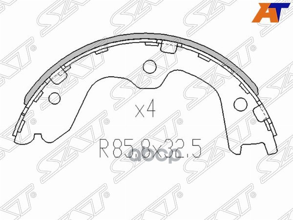 Колодки тормозные барабанные (Сзади/ Стояночный тормоз) Nissan Teana 03-20 / Infiniti G35 02-07 Sat арт. ST-44060-80J00K