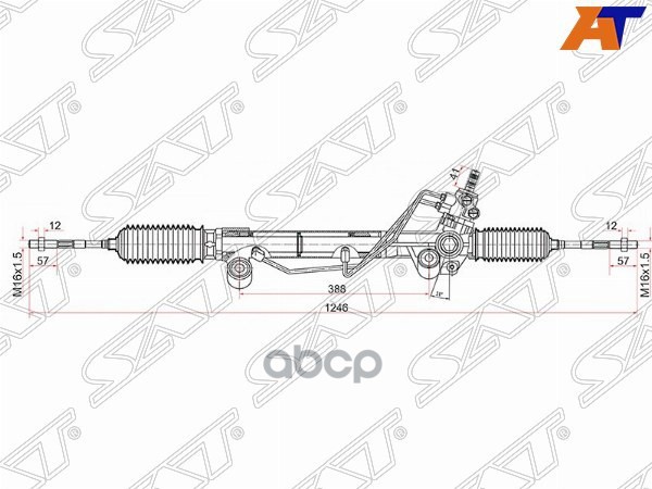 Рейка рулевая Toyota Land Cruiser Prado (J150) 09-24 / Lexus GX 02-23 Sat арт. ST-44200-60230